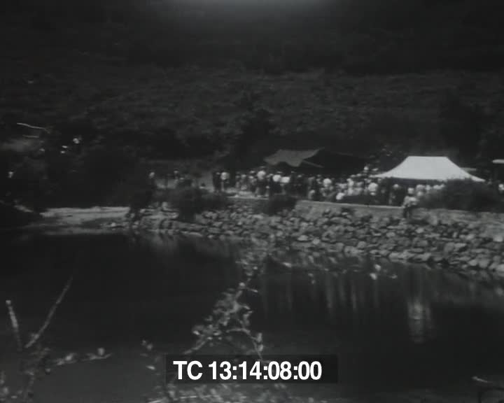 Grand Concours de pêche à l'étang du Roual, 1949