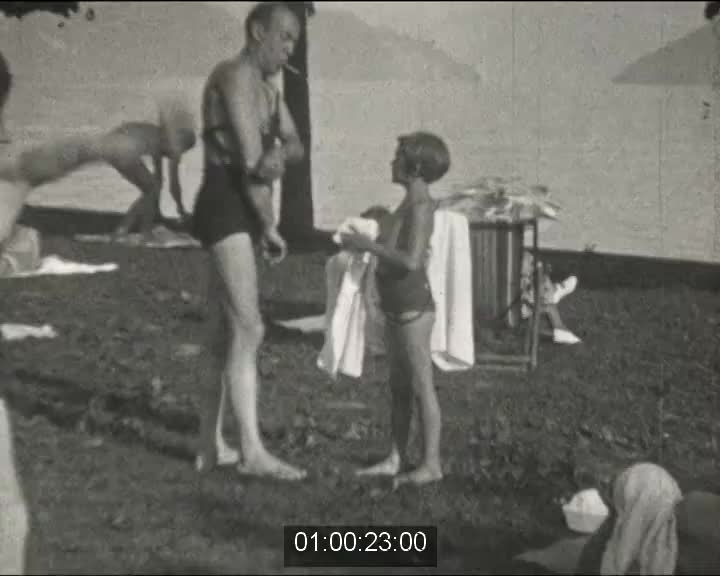 Toute la famille sur la plage de Weggis 1