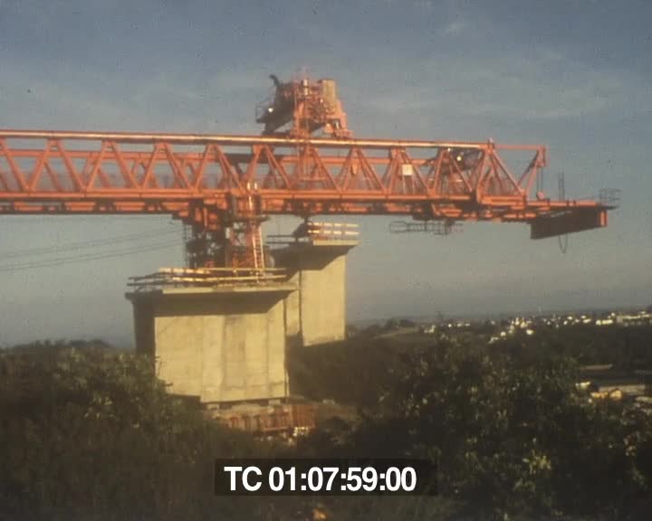 Construction du pont du Gouët